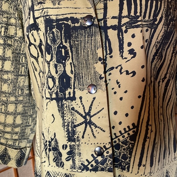 Nancy Bolen Jacket City Girl Jacket Boxy Cropped Abstract Retro Jacket - Picture 5 of 12